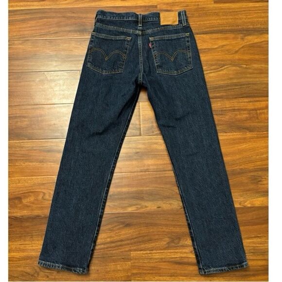 Levi’s Wedgie Straight Dark Wash Premium Denim Jeans - Picture 2 of 6